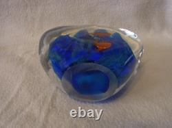 Two Fish Murano Glass Aquarium Paperweight Vintage Italy #WithO