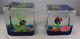 Two Vintage Murano Aquarium Art Glass Cubes Paperweights