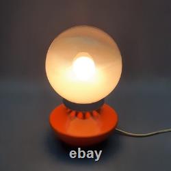 Ufo Table Lamp Space Age Metal And Murano Glass Vintage 70s