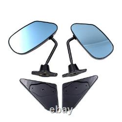 Universal 2 Pcs Carbon Fiber Vintage F1 Style Racing Car Left/Right Side Mirrors