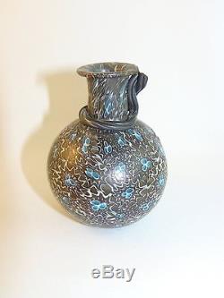 Unusual Vintage Murano Millefiori Italian Art Glass 3 Vase