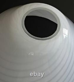 VETRI VENINI Floor Lamp Shade Art Murano Glass Chandelier Swirl White Italy Vtg