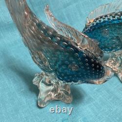 VINTAGE Alfredo Barbini MURANO ART GLASS Two Large FISH SCULPTURES 12