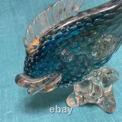VINTAGE Alfredo Barbini MURANO ART GLASS Two Large FISH SCULPTURES 12