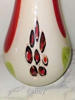VINTAGE Anzolo Fuga Murano Multicolored Art Glass Vase 13H