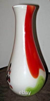VINTAGE Anzolo Fuga Murano Multicolored Art Glass Vase 13H