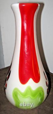 VINTAGE Anzolo Fuga Murano Multicolored Art Glass Vase 13H