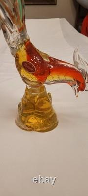 VINTAGE ITALIAN MURANO BLOW GLASS PHEASANT. Turn Of The Century