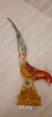 VINTAGE ITALIAN MURANO BLOW GLASS PHEASANT. Turn Of The Century