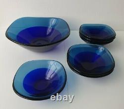 VINTAGE MCM VISTOSI MURANO GLASS DESSERT SET sottsass kartell panton dansk