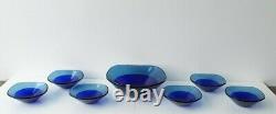 VINTAGE MCM VISTOSI MURANO GLASS DESSERT SET sottsass kartell panton dansk