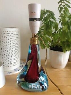 VINTAGE MID CENTURY 1960s MURANO GLASS SOMMERSO LAMP BASE