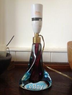 VINTAGE MID CENTURY 1960s MURANO GLASS SOMMERSO LAMP BASE
