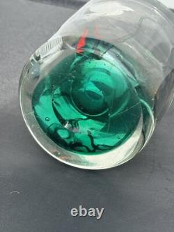 VINTAGE MURANO GLASS BLOCK AQUARIUM Mini Vase CENEDESE BARBINI 3.5 X 3.25
