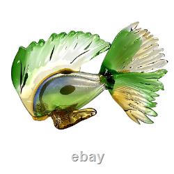 VINTAGE MURANO GLASS FISH SCULPTURE Hand Crafted To Excellence