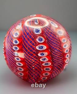 VINTAGE MURANO GLASS PAPERWEIGHT Millefiori