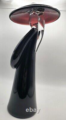 VINTAGE RENATO ANATRA MURANO GLASS ART ASIAN SCULPTURE 8.5 Signed R. Anatra