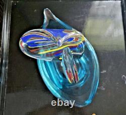 VINTAGE Venetian Art Glass, 1989 Signed Sailboat, Murano Glass Boat, 8.8 lbs