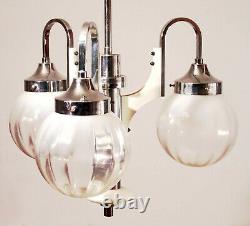 VINTAGE italian LAMP CHANDELIER Murano Glass DESIGN LIGHTING 1970 Space Age MCM