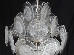 VISTOSI murano glass disc chandelier retro vintage design lamp