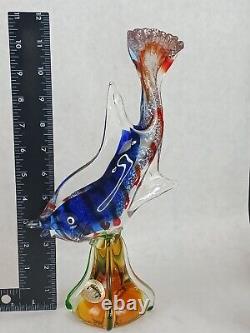 VTG 11 MURANO Art Glass Pedestal Fish JI Co. Venetian Glass Italy Near Mint