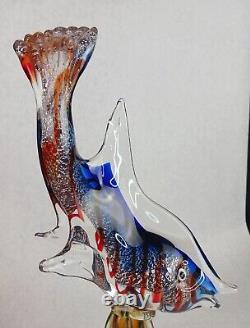 VTG 11 MURANO Art Glass Pedestal Fish JI Co. Venetian Glass Italy Near Mint