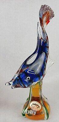 VTG 11 MURANO Art Glass Pedestal Fish JI Co. Venetian Glass Italy Near Mint