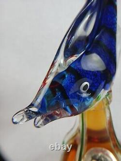 VTG 11 MURANO Art Glass Pedestal Fish JI Co. Venetian Glass Italy Near Mint