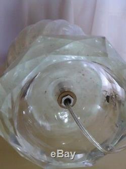 VTG 1950s Murano Glass Table Lamp White Italy