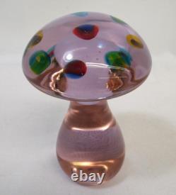 VTG 1960s MURANO Art Glass Mushroom with Murrines ITALY Antonio Da Ros Cenedese