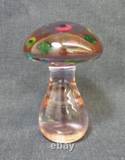 VTG 1960s MURANO Art Glass Mushroom with Murrines ITALY Antonio Da Ros Cenedese