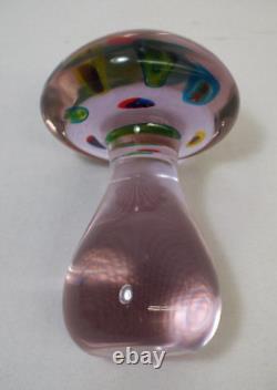 VTG 1960s MURANO Art Glass Mushroom with Murrines ITALY Antonio Da Ros Cenedese