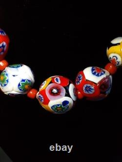 VTG 20Graduated Murano Glass Necklace. In Perfect Condition