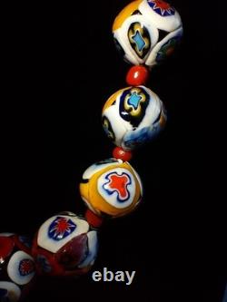 VTG 20Graduated Murano Glass Necklace. In Perfect Condition