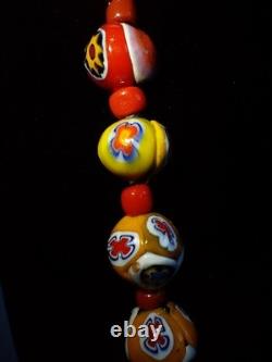 VTG 20Graduated Murano Glass Necklace. In Perfect Condition