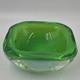 VTG Artisan Bright Green Glass Murano Bowl Dish Pulegoso Sommerso Venini Style