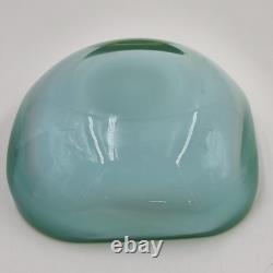 VTG Artisan Bright Green Glass Murano Bowl Dish Pulegoso Sommerso Venini Style
