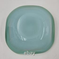 VTG Artisan Bright Green Glass Murano Bowl Dish Pulegoso Sommerso Venini Style