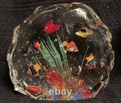 VTG Authentic MURANO Aquarium Paperweight/Decor 8T By 7W