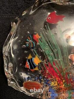 VTG Authentic MURANO Aquarium Paperweight/Decor 8T By 7W