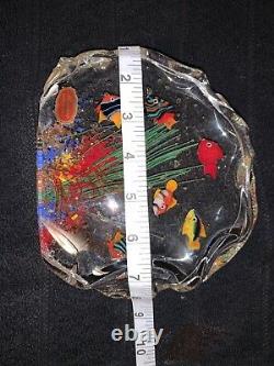 VTG Authentic MURANO Aquarium Paperweight/Decor 8T By 7W