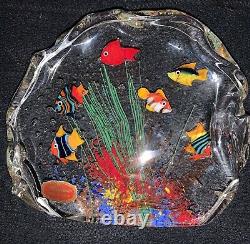 VTG Authentic MURANO Aquarium Paperweight/Decor 8T By 7W