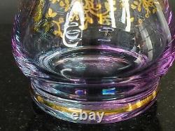 VTG Ferro & Lazzarini Murano Italy Art Glass Small Vase Purple 24K Gold 5.5