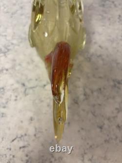 VTG Hand-blown Murano glass Rooster with internal white inclusions and bubbles