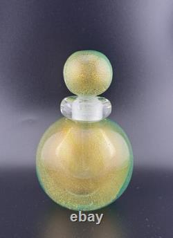 VTG Italian Murano Sommerso Aventurine Seguso Art Glass Perfume BottleGLOWS