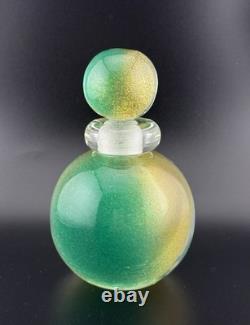 VTG Italian Murano Sommerso Aventurine Seguso Art Glass Perfume BottleGLOWS