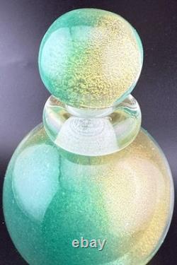 VTG Italian Murano Sommerso Aventurine Seguso Art Glass Perfume BottleGLOWS
