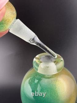 VTG Italian Murano Sommerso Aventurine Seguso Art Glass Perfume BottleGLOWS