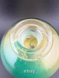 VTG Italian Murano Sommerso Aventurine Seguso Art Glass Perfume BottleGLOWS