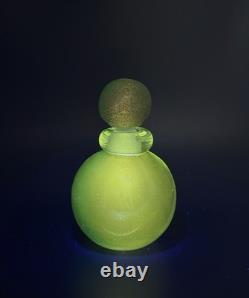 VTG Italian Murano Sommerso Aventurine Seguso Art Glass Perfume BottleGLOWS